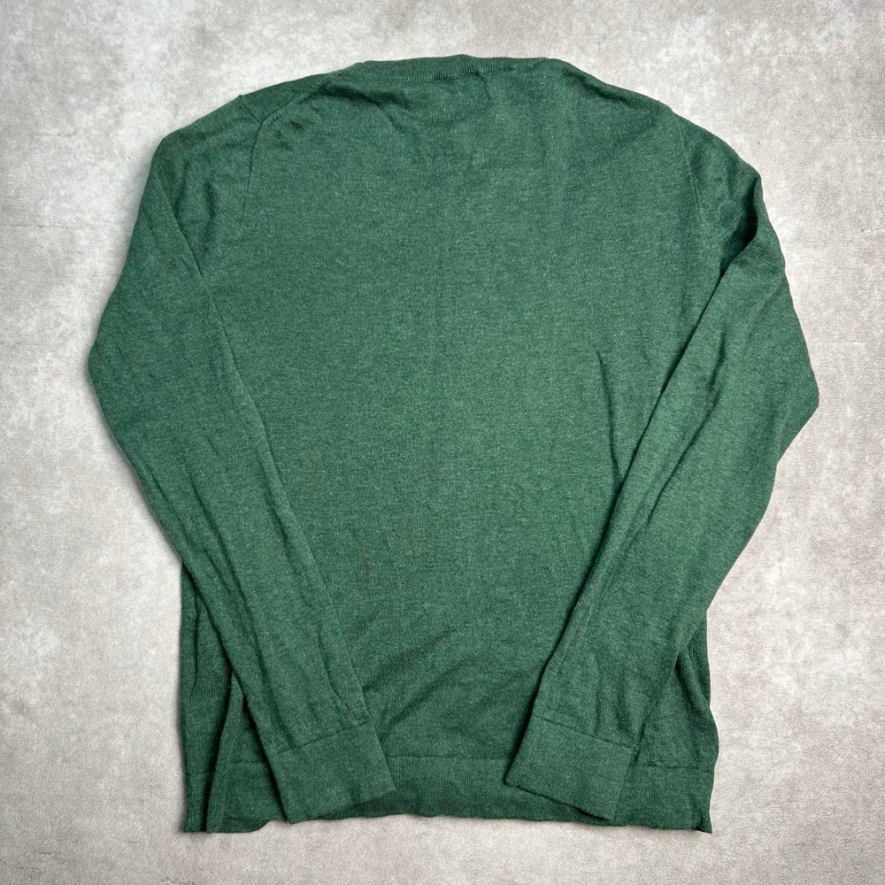 J.Crew Teddie Sweater Womens Small Green 100% Cotton Crew Neck Long Sleeve Knit - Picture 2 of 6